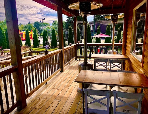  ... On our beautiful wrap-around deck OR ...